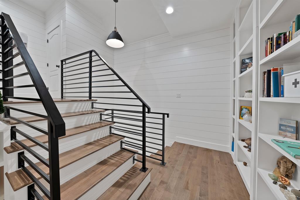 1501 Burleson Retta Road Burleson, TX 76028 - Photo 16 of 40 a view of entryway with stairs and wooden floor
