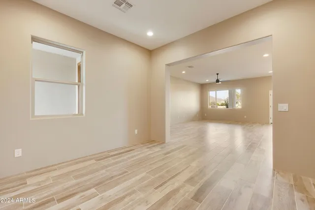 a view of a terrace with mountain view