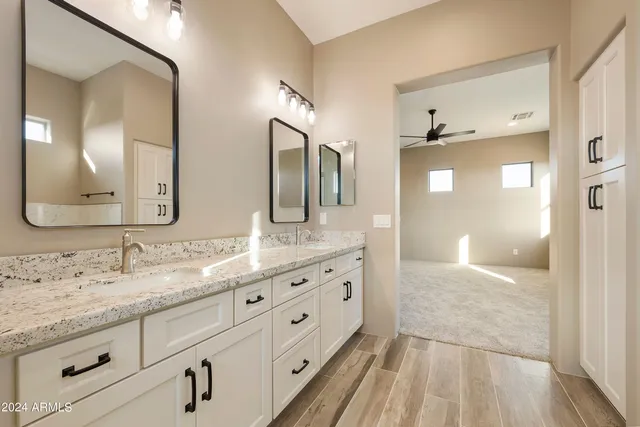 a view of ocean and a building