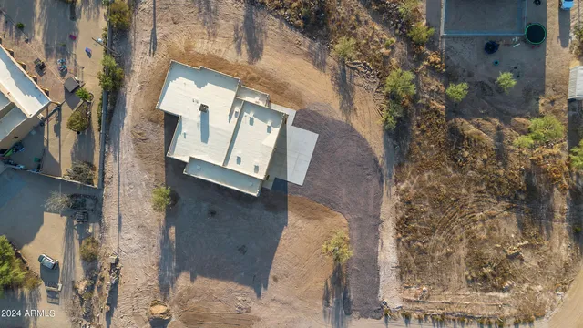 a view of a terrace with sky view