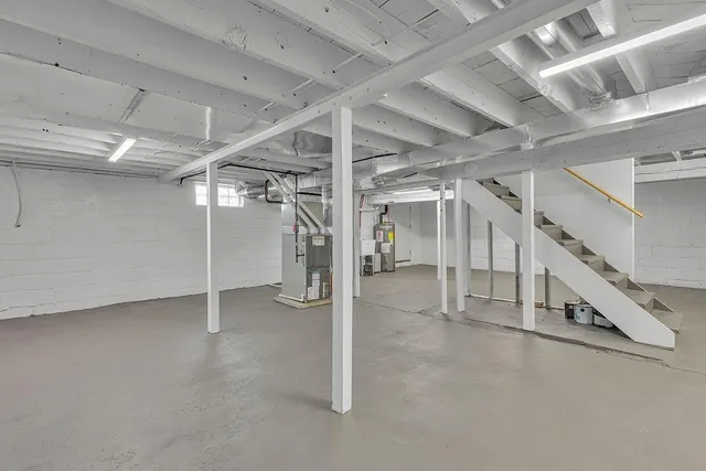 a view of a livingroom with wooden floor