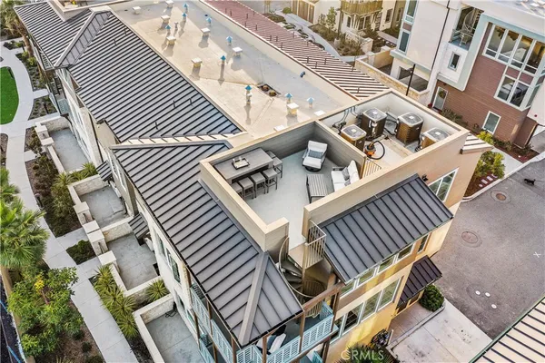 a view of a terrace with couches