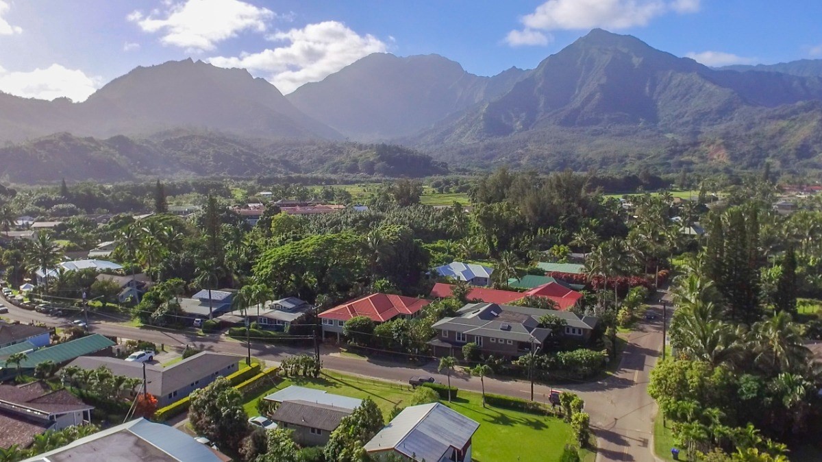 4412 Aku Road Hanalei, HI 96714 - Photo 26 of 30 an aerial view of residential houses and outdoor space