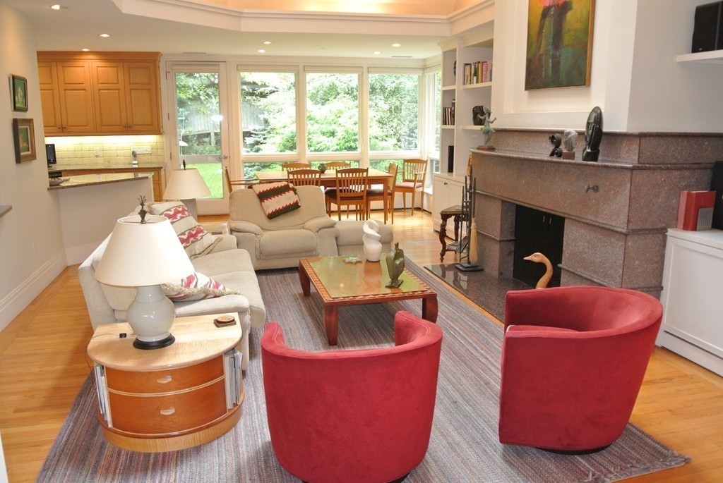 423 Concord Road Weston, MA 02493 - Photo 12 of 30 a living room with furniture and a fireplace