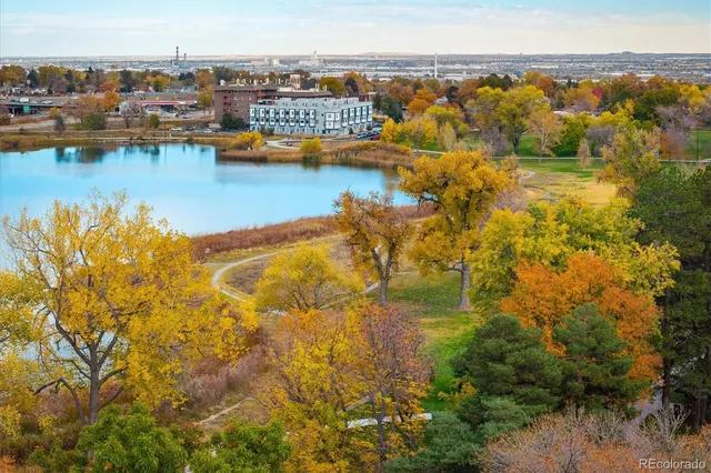 a view of an ocean with city
