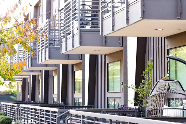 a view of a plant in front of a building