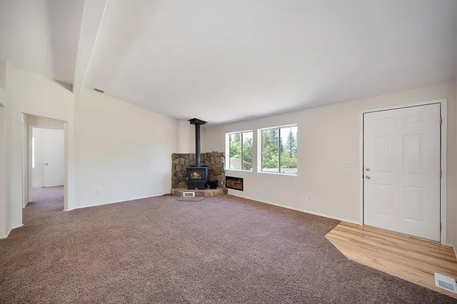 a view of small space with racks on the wall