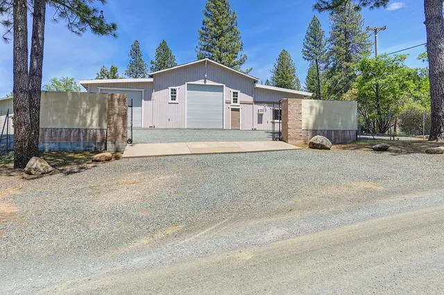 a view of a lake with a yard