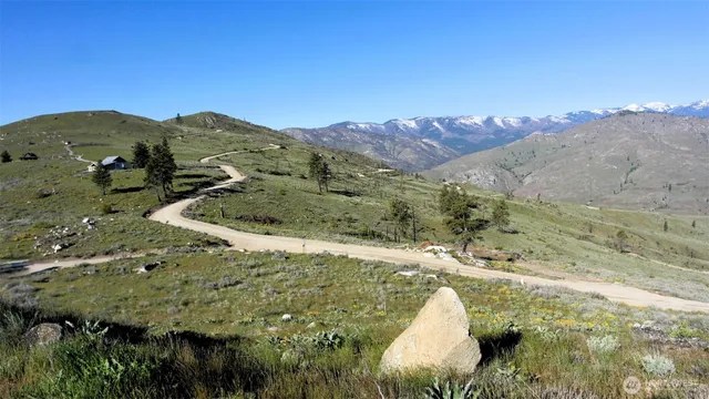a view of a mountain in the distance