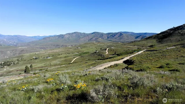 a view of a mountain with an outdoor space