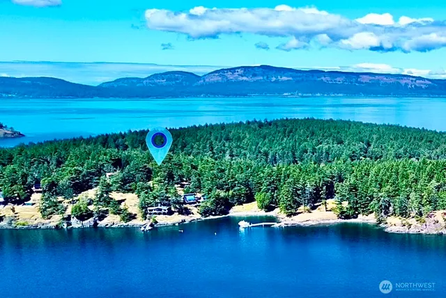 a view of a lake with a mountain