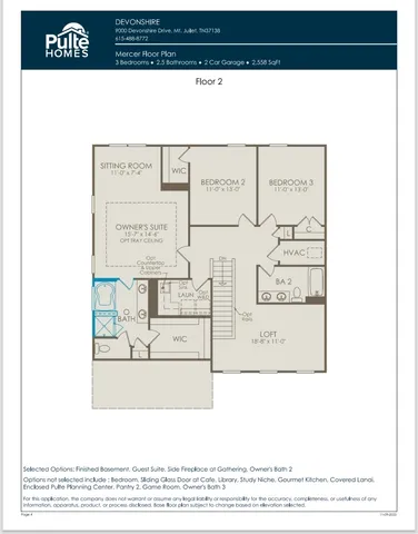 $775,000 | 1193 Sydney Terrace, Mount Juliet, TN 37138