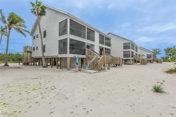 a front view of a building with street