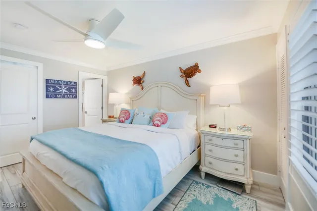 a bedroom with a bed and a cabinets