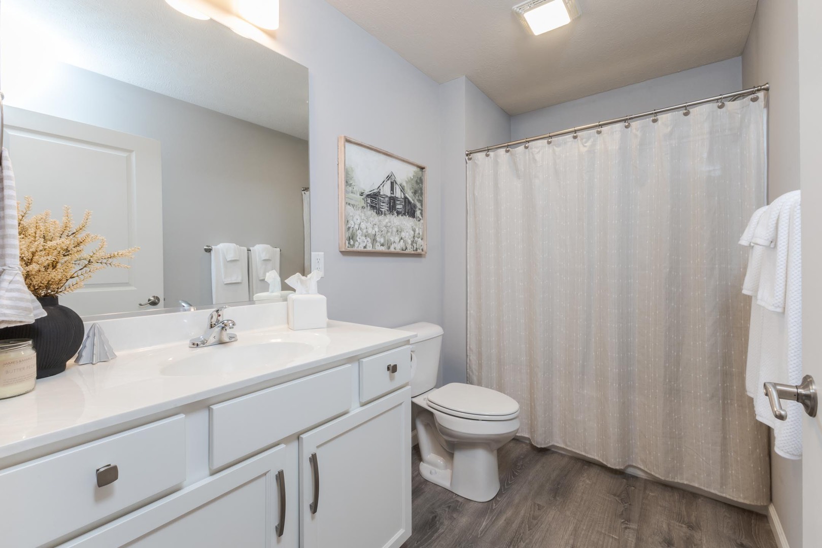 231 Eugene Drive Normal, IL 61761 - Photo 18 of 30 a bathroom with a sink a toilet and a mirror