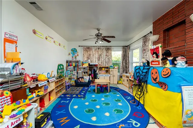 a play room with furniture