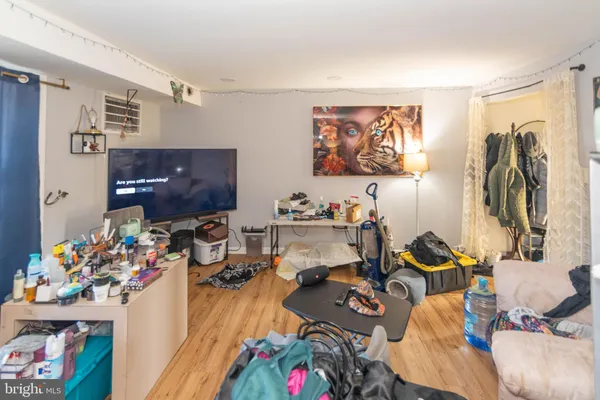a view of a workspace with furniture and toys