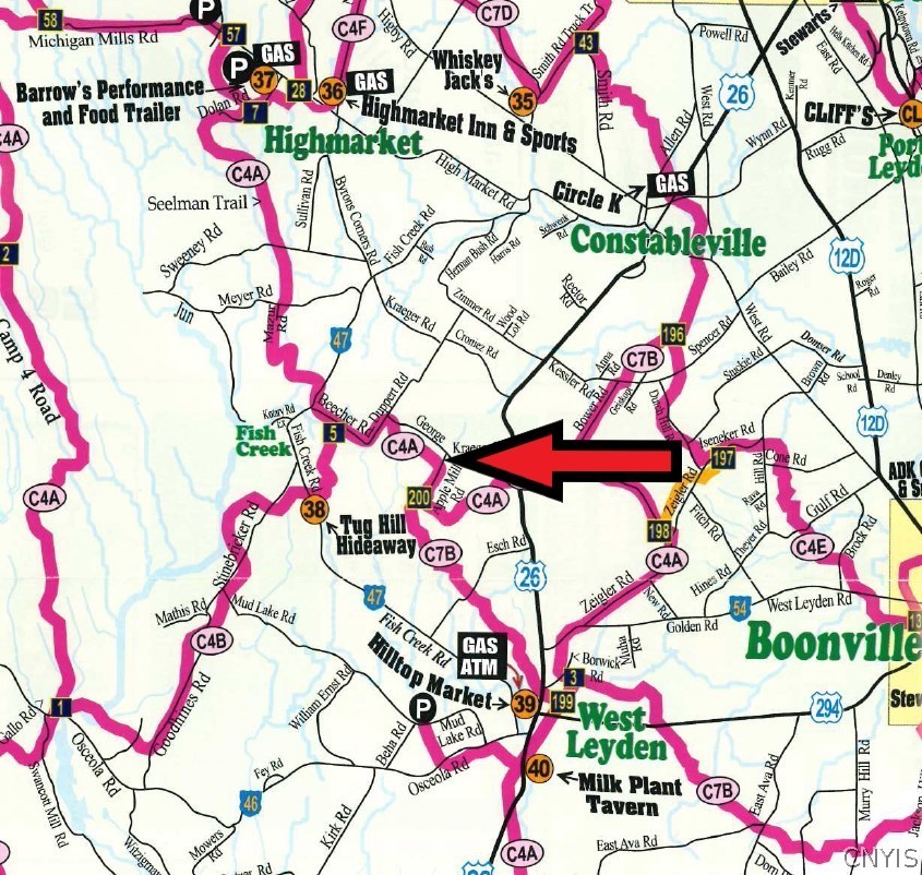 5008 George Kraeger Road West Turin, NY 13309 - Photo 14 of 14 Snowmobile trail map