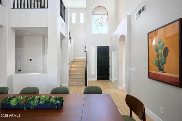 a view of entryway with wooden floor