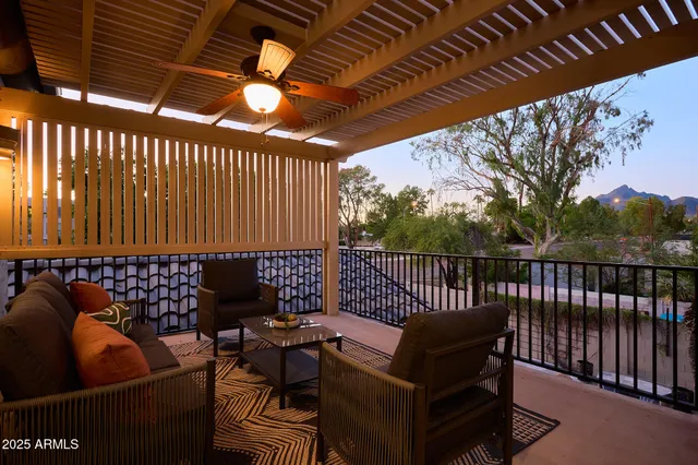 a outdoor living space with patio furniture