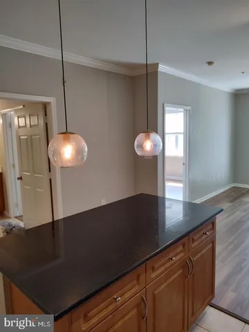 a close view of kitchen island