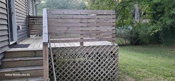 a view of outdoor space and deck