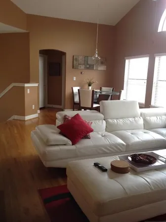 a view of a garage with racks on the wall