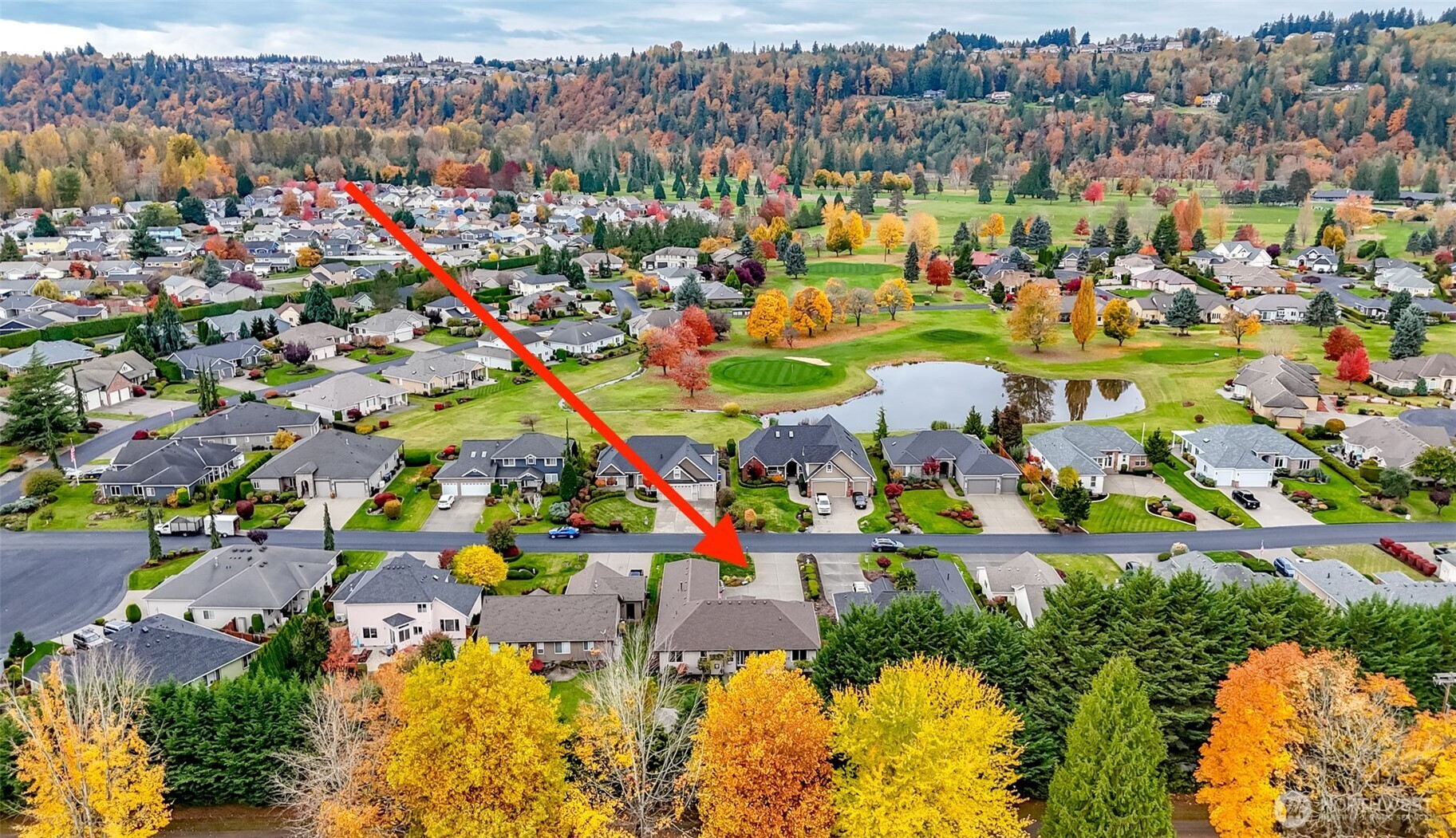 15405 148th Ave Court East Orting, WA 98360 - Photo 37 of 39 an aerial view of residential houses with outdoor space