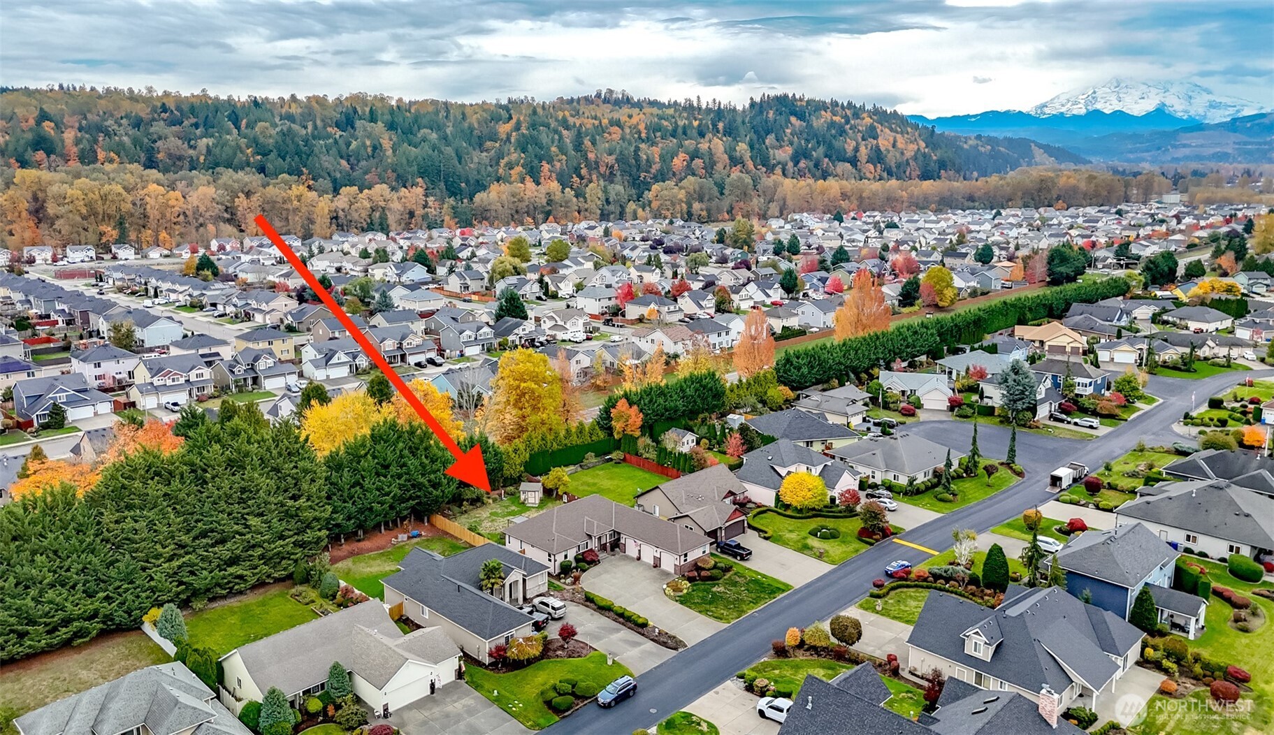 15405 148th Ave Court East Orting, WA 98360 - Photo 39 of 39 an aerial view of residential houses with outdoor space