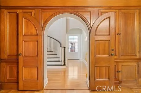 a view of front door with hallway