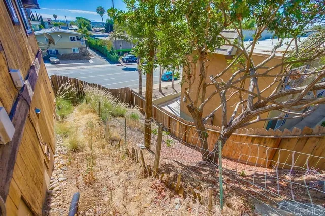 a view of an outdoor space and a street view