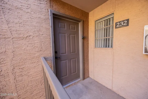 a view of front door