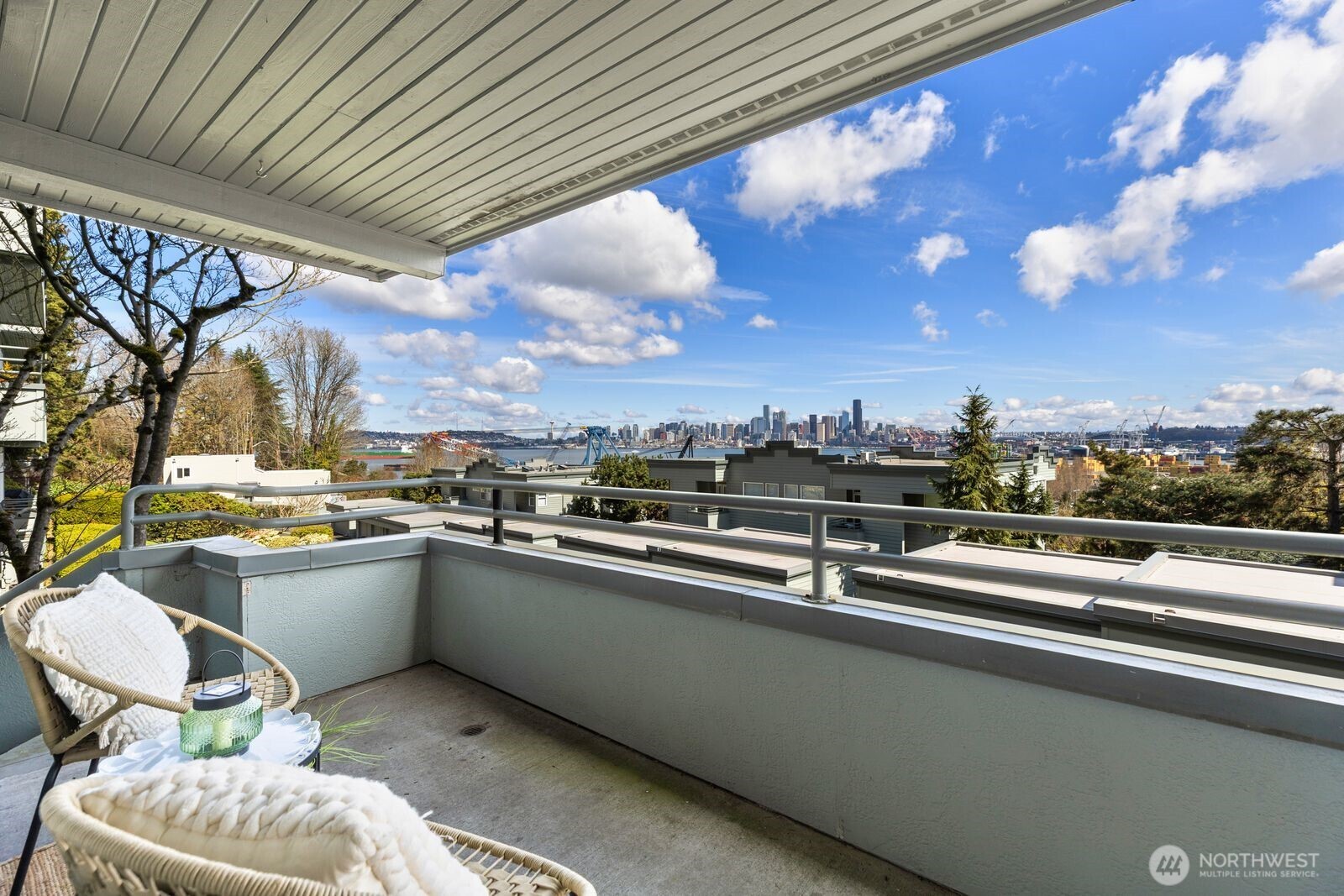 2349 Harbor Avenue Southwest, Unit 701 Seattle, WA 98126 - Photo 29 of 39 a view of city from a balcony