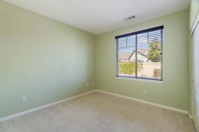 an empty room with closet