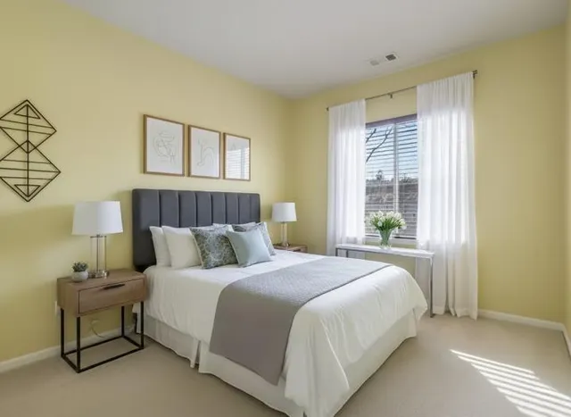 an empty room with a empty space and a window