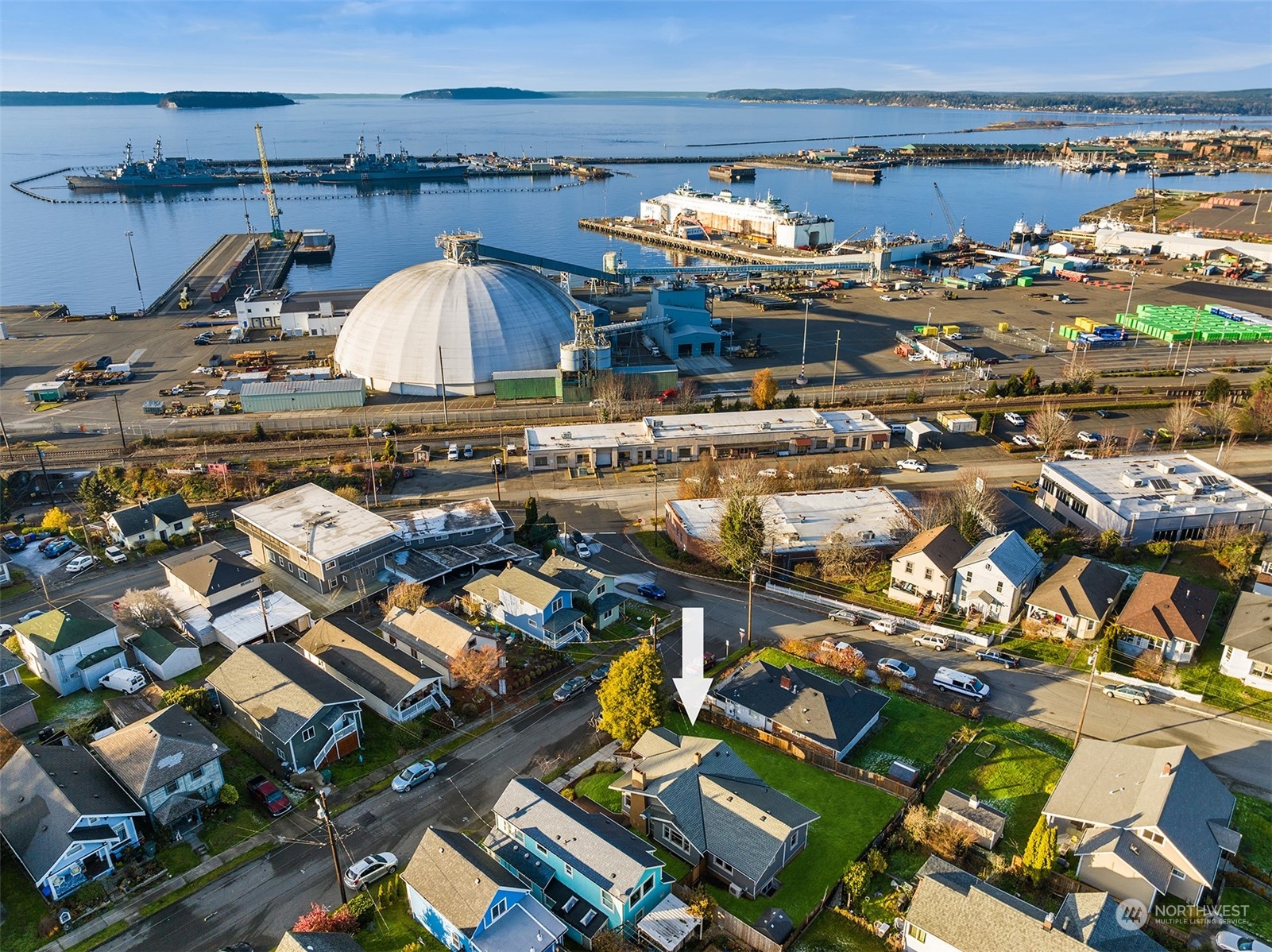 3009 Gedney Street Everett, WA 98201 - Photo 37 of 40 an aerial view of a house with parking space