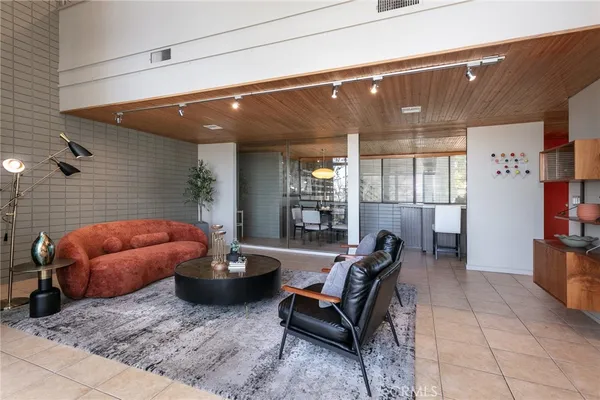 a living room filled with furniture