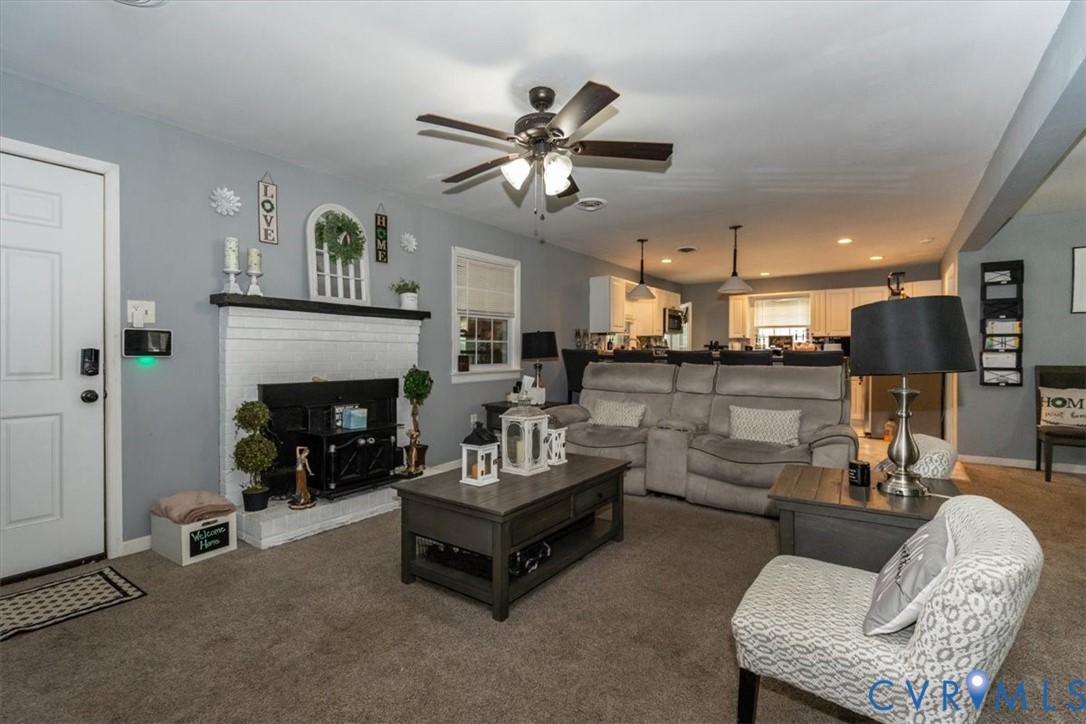 5510 Alberta Road Chesterfield, VA 23832 - Photo 6 of 29 Living area featuring a ceiling fan with light fix