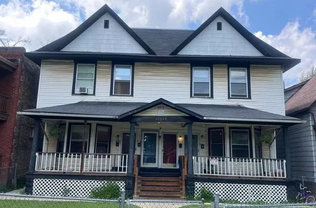 a front view of a house