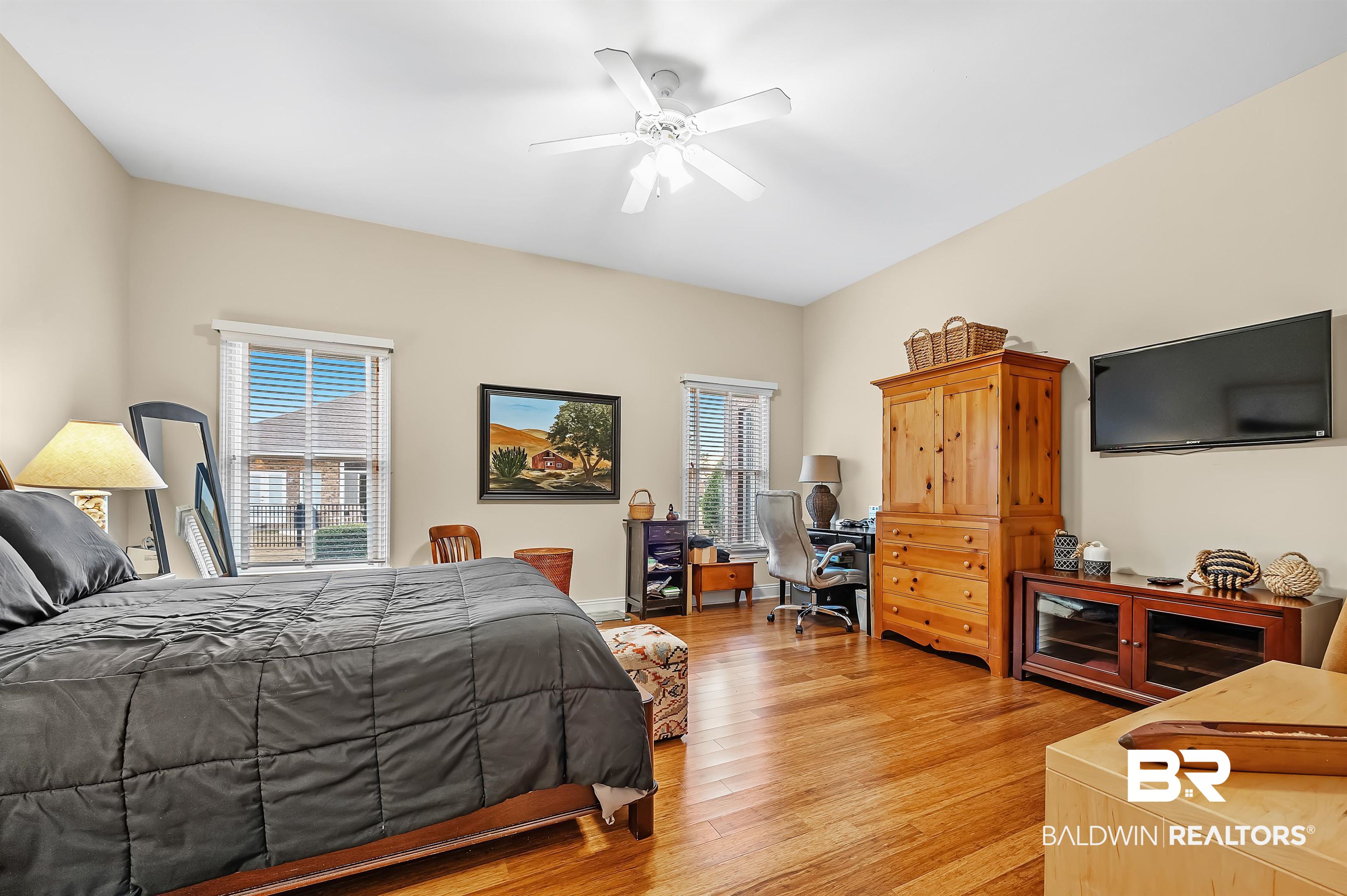 22726 Inverness Way Foley, AL 36535 - Photo 33 of 51 Bedroom featuring ceiling fan and light wood-type flooring