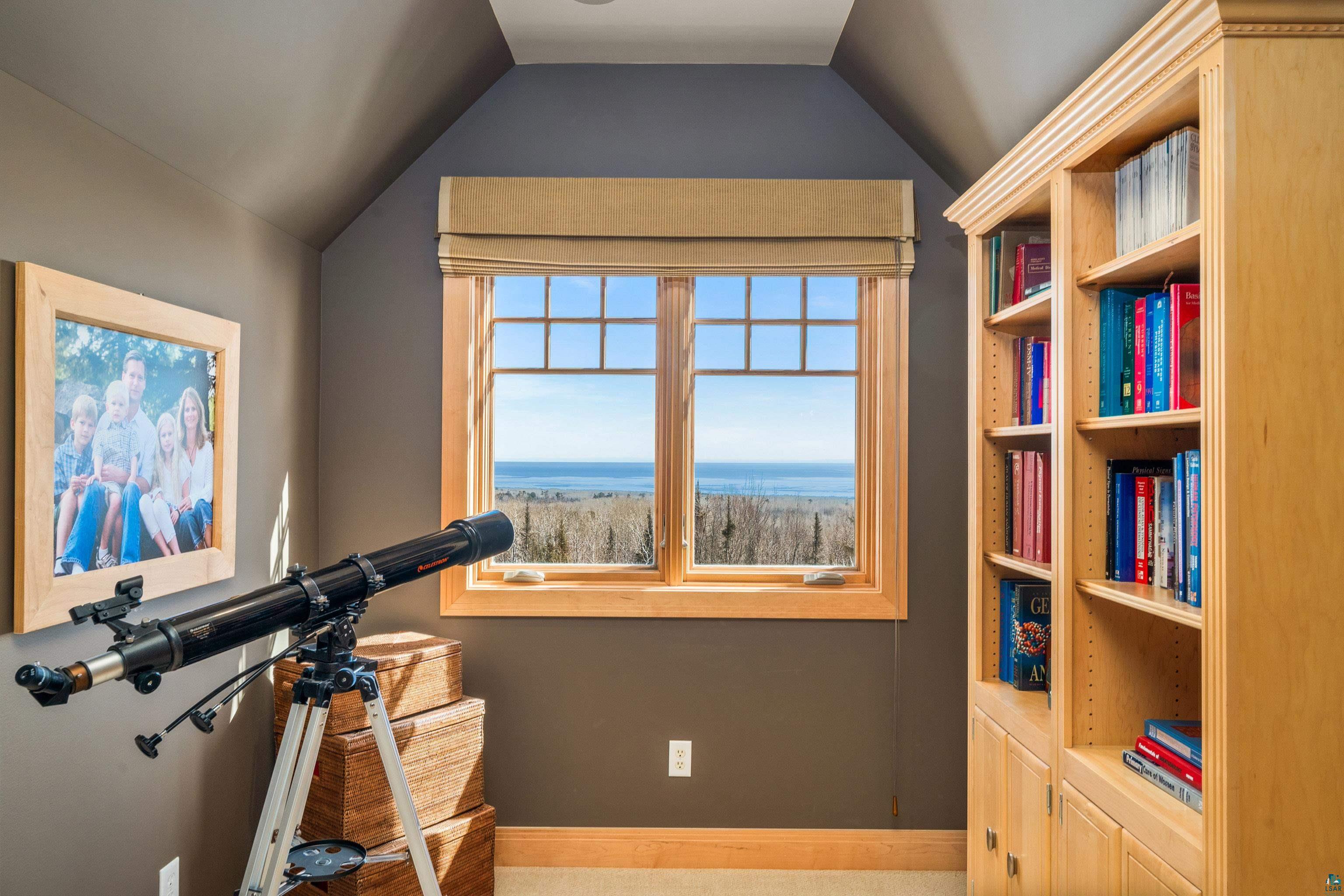 5290 Lakewood Road Duluth, MN 55804 - Photo 28 of 50 Generously sized office/den overlooking the lake with custom cabinetry.