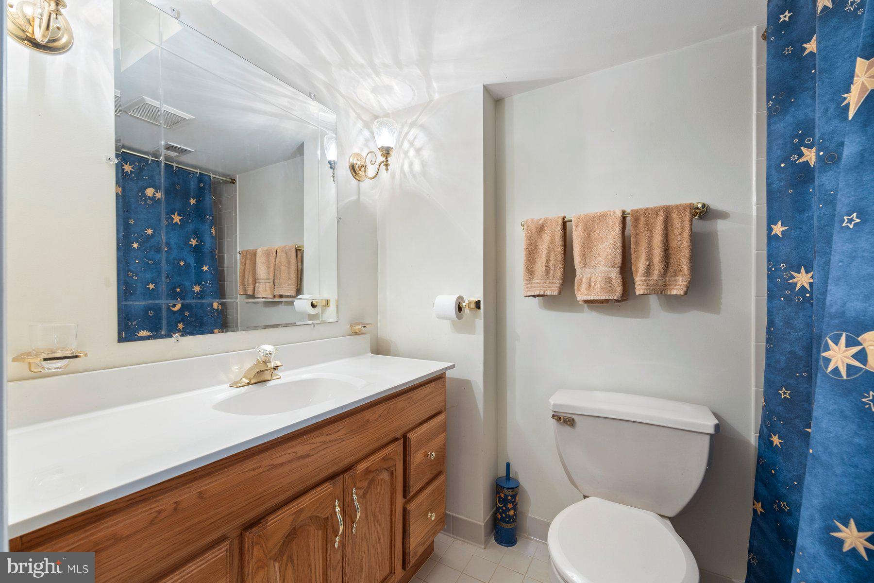 8037 Crest Road Laurel, MD 20723 - Photo 30 of 60 a bathroom with a toilet sink and mirror