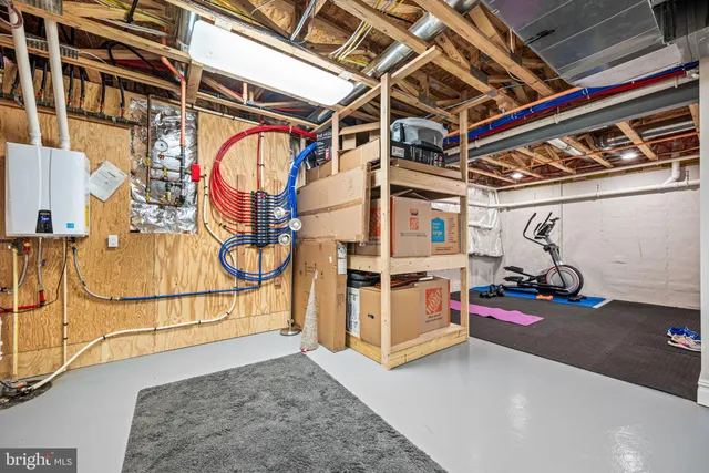 a view of storage and utility room