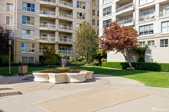 a view of a garden with pathway