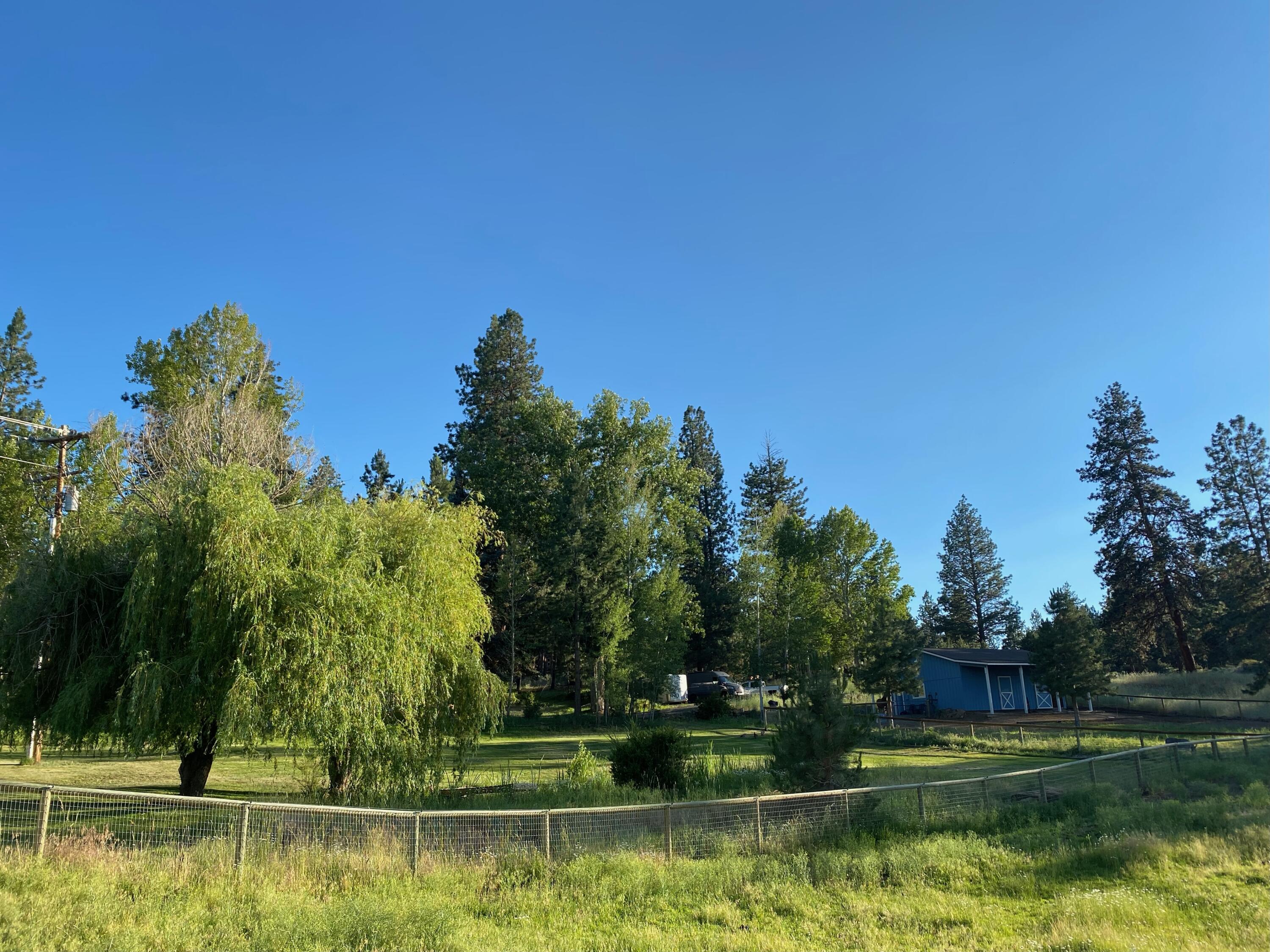 60400 Woodside Road Bend, OR 97702 - Photo 30 of 42 NE corner of the property looking back at the pond & pasture taken by the homeowner in the summer.