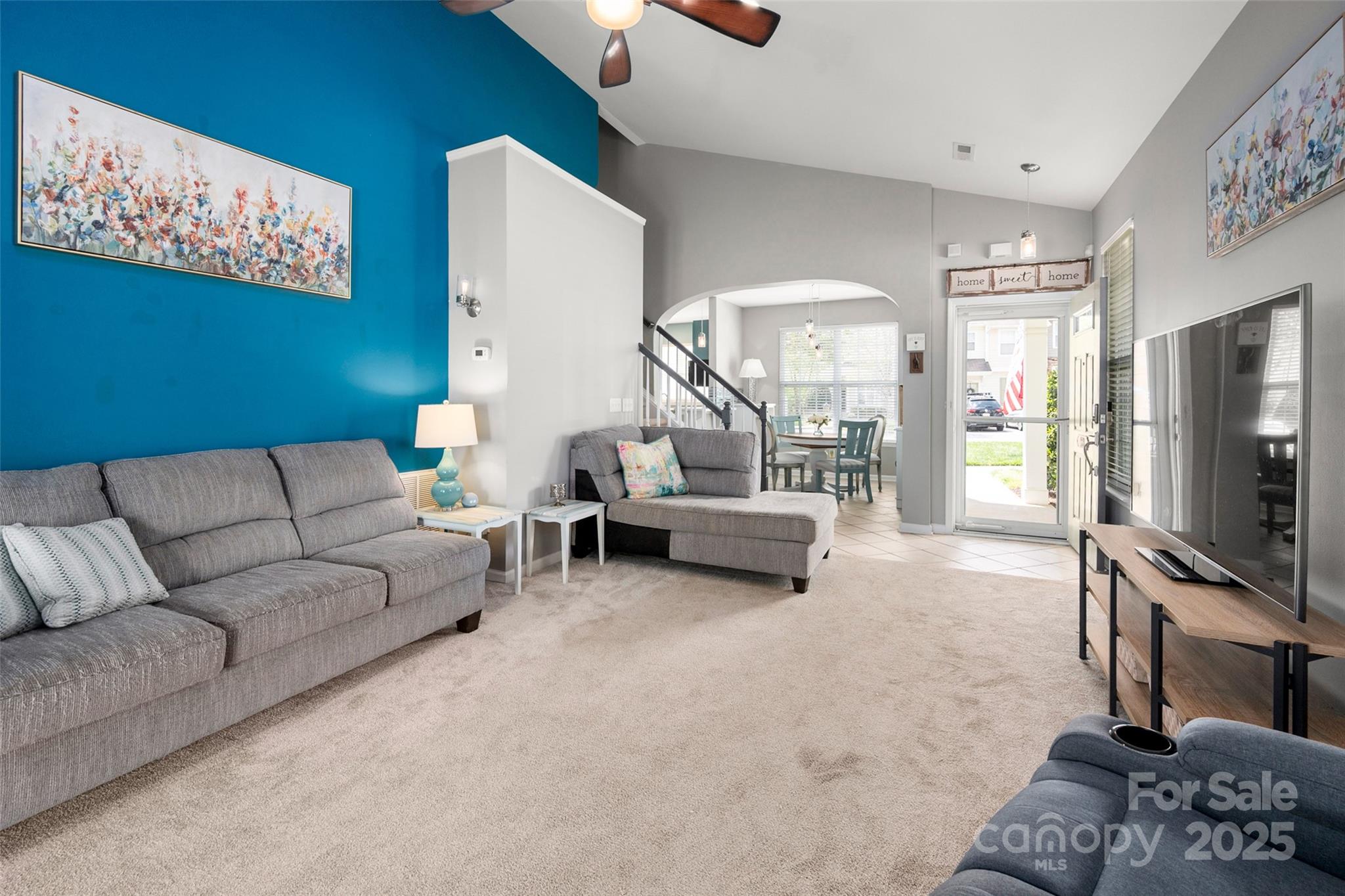 969 Copperstone Lane Fort Mill, SC 29708 - Photo 15 of 36 a living room with furniture and a flat screen tv