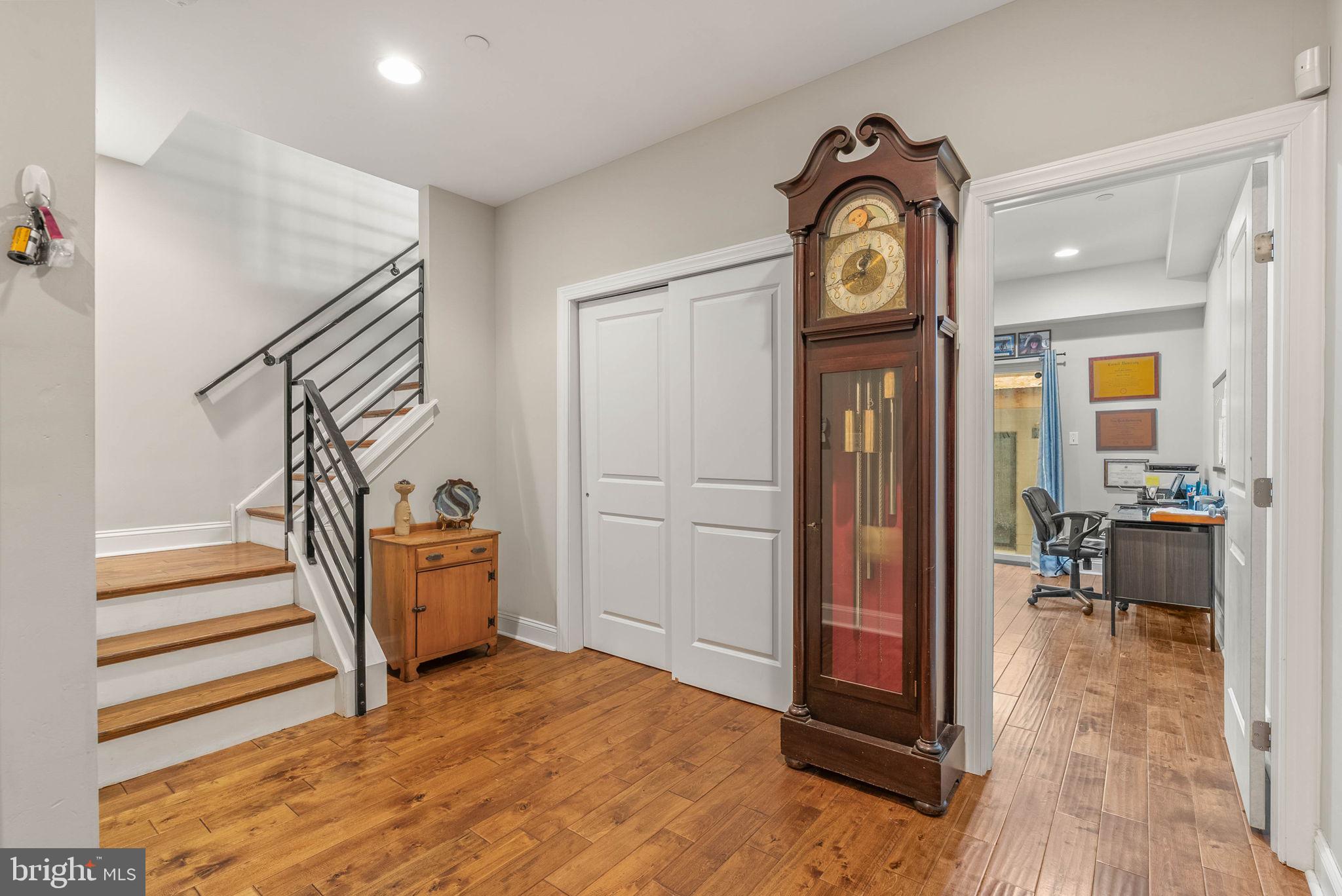 1423 South Howard Street Philadelphia, PA 19147 - Photo 5 of 40 a view of a hallway with entryway wooden floor and livingroom view