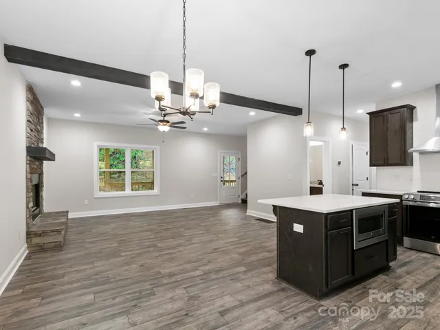 a view of a kitchen counter space