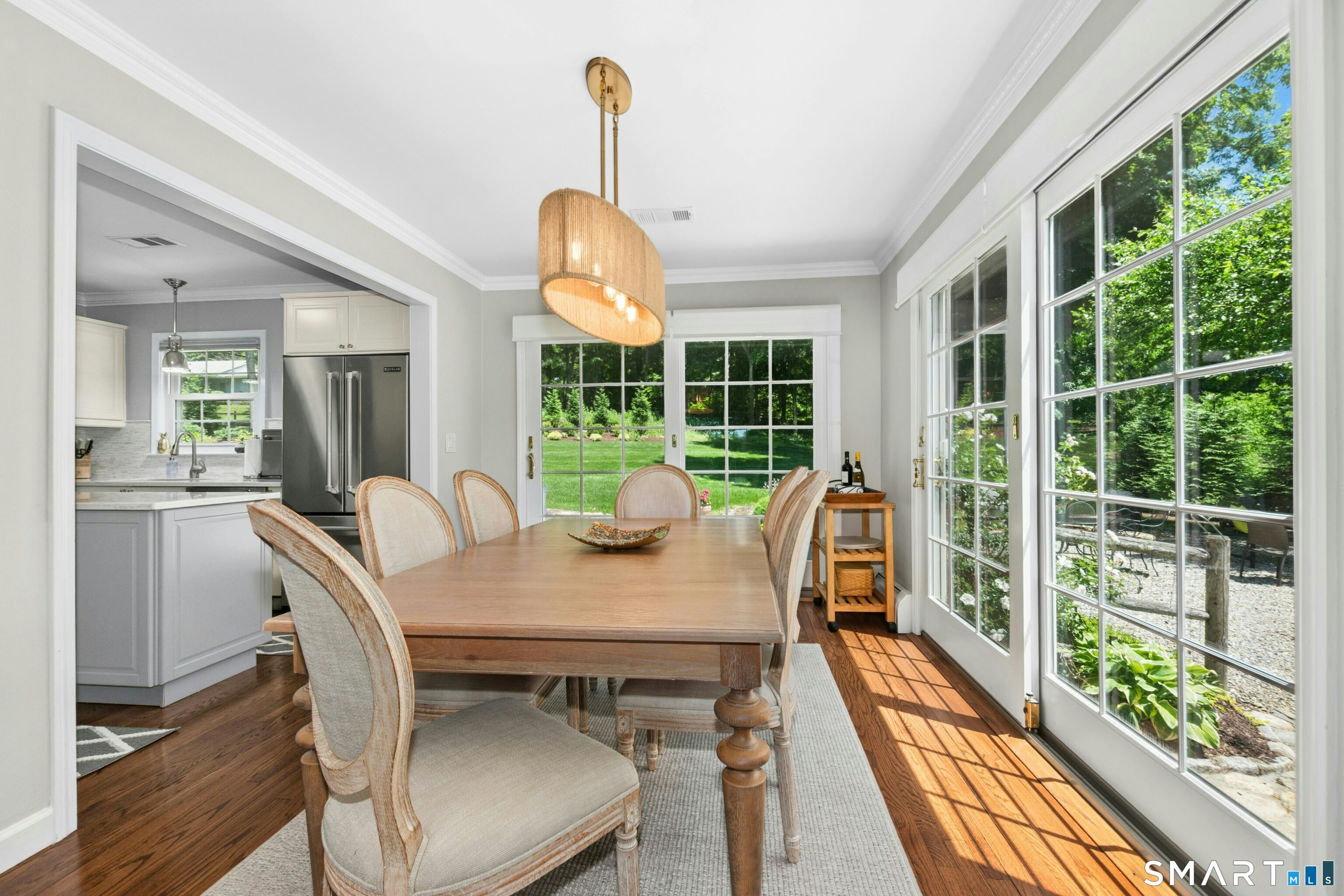 29 Old Farm Road Weston, CT 06883 - Photo 13 of 27 The dining room also opens into the fully renovated kitchen.