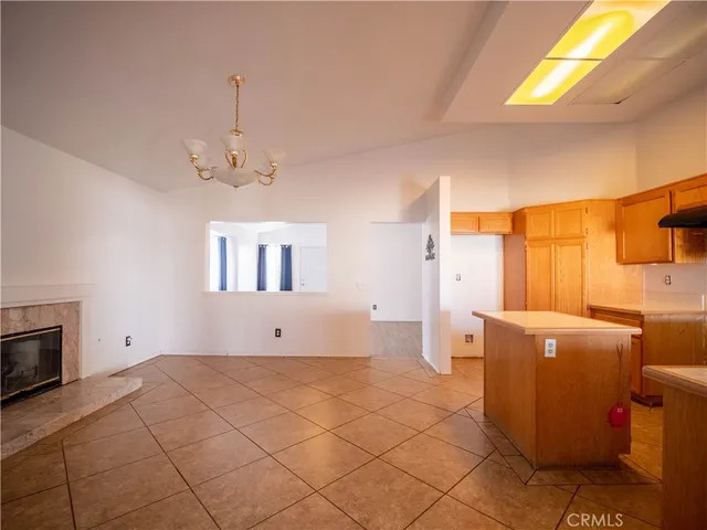 a view of kitchen and natural light